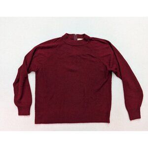Laura Gayle Women's Sweater Size Large Red Mockneck Classic Solid